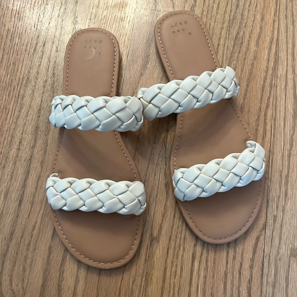 A New Day Cream Two Strap Sandals